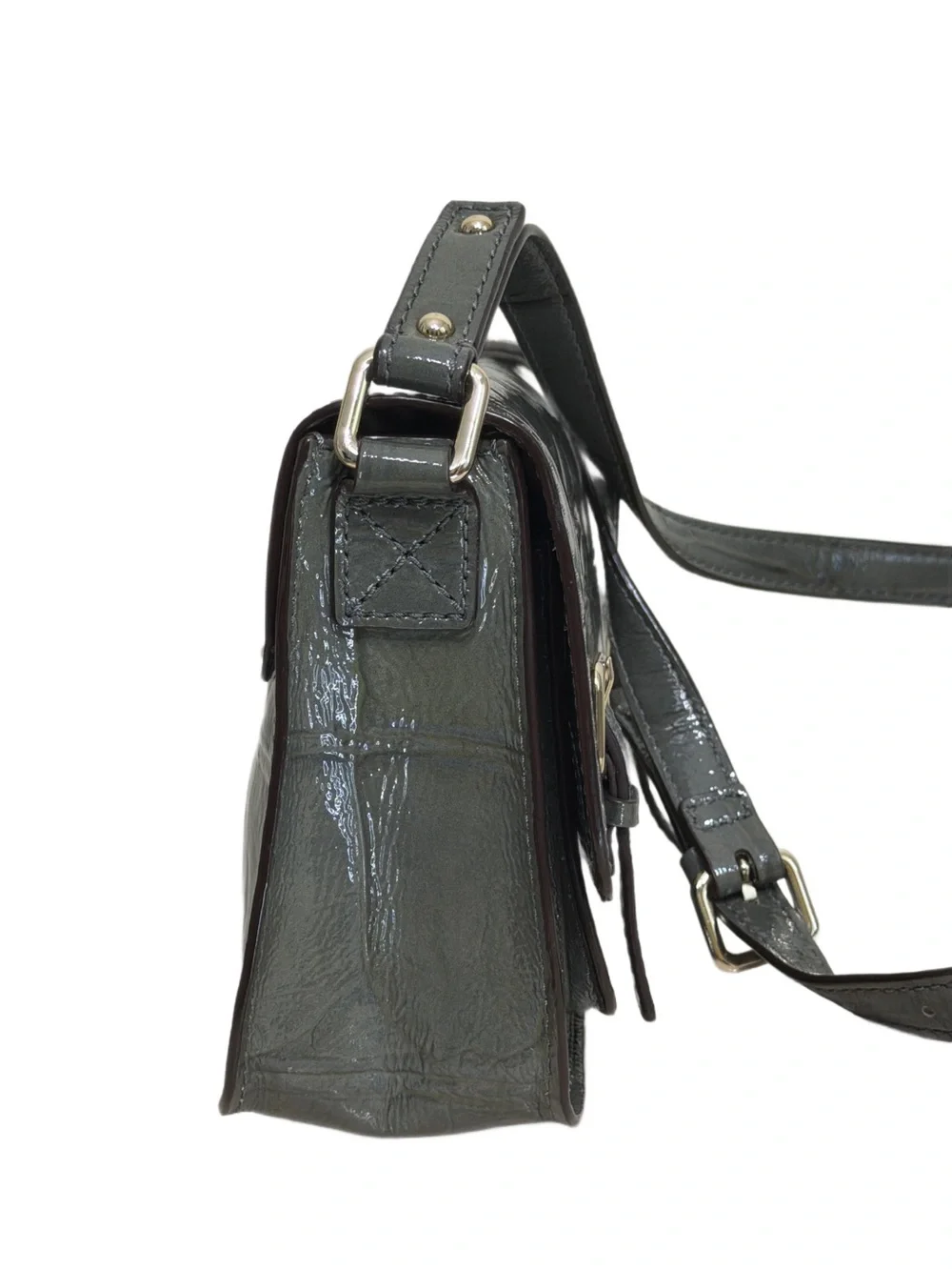 Kate Spade Knightsbridge Crossbody in Graphite Croc Patent Leather